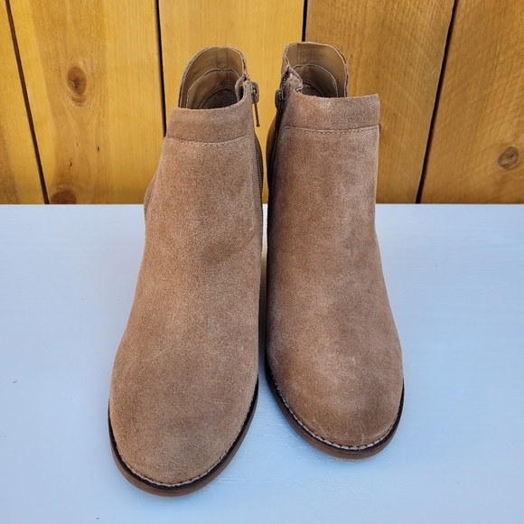 LUCKY BRAND SUEDE ANKLE WEDGE BOOTIES SZ 10 - Picture 9 of 16